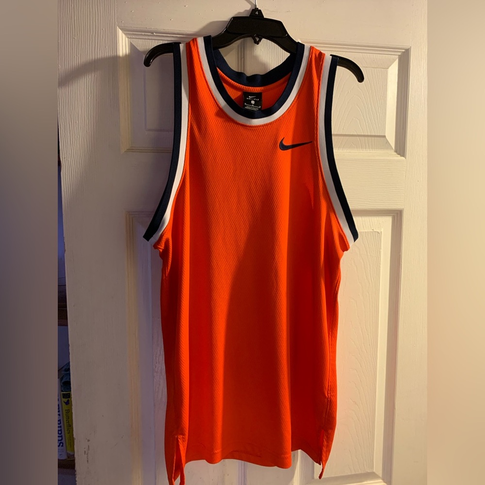 Nike Men’s Dri FIT Mesh Basketball Jersey Orange Size Medium